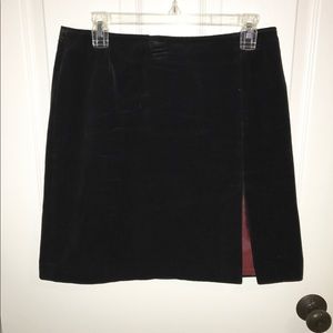 Velvet, satin lined skirt